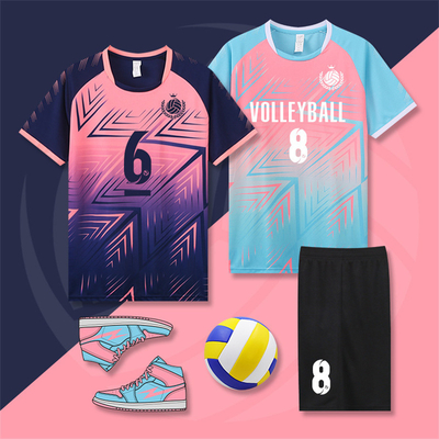 comprar Traje de voleibol de uniforme para homens e mulheres Impressão personalizada Verão de secagem rápida Camisa de voleibol respirável online manufacture