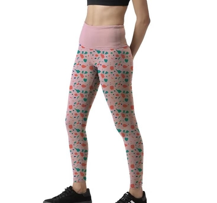 Slim Fit Custom Leggings Sublimados Calças de Yoga Roupas Desportivas comprimento do tornozelo