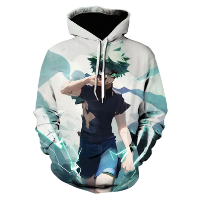 Sublimação Gráfica Impressão Hoodie Anime tecido Sublimação de corante simples suéter