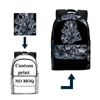 Logotipo personalizado Mochilas em branco Sublimação Impermeável Personalizado