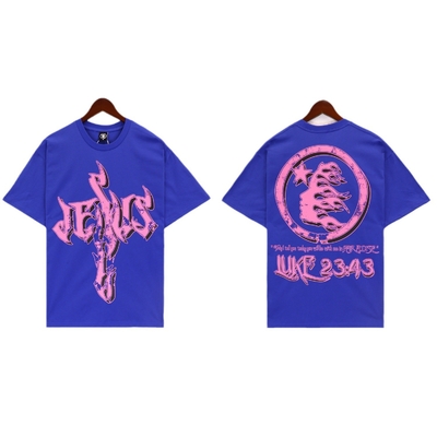 Impressão digital de sublimação 3D Unisex T-Shirt Hip Hop Roupa para Rapper Americano