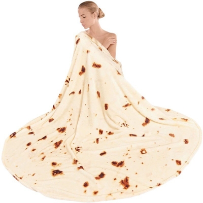 60 x 80 polegadas Burritos Tortilla cobertor com capuz vestível