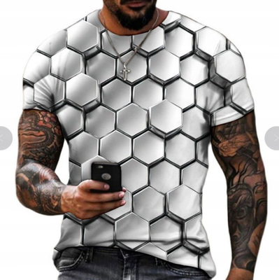 O-Neck Abstract Harajuku Custom T-shirts de grande porte