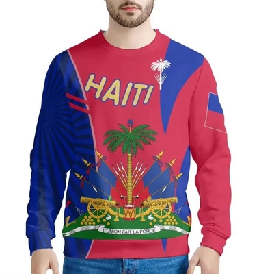 Impressão sob demanda de homens Top Custom Crew Neck Sweatshirts Casual Anti Pilling