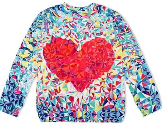 Desenho personalizado Imprimir Juventude Sublimação Suéter 100% Poliéster Pullover