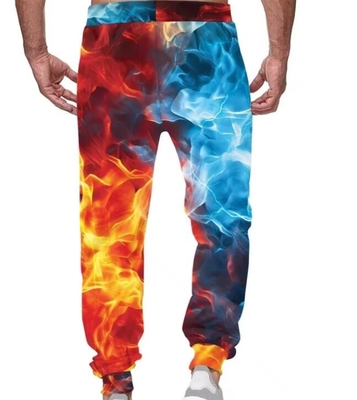 Calças de treino impressas personalizadas de ajuste regular Corredores de padrão seco rápido
