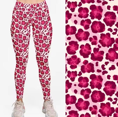 Mulheres Butter High Waist Leopard Custom Printed Leggings Emagrecimento