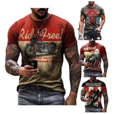 Camiseta de sublimação de comprimento total de quadril, poliéster desportivo, camisetas gráficas de grandes dimensões