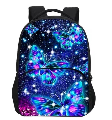 Moda durável Borboleta Mochilas impressas sob medida 13 litros Impermeável