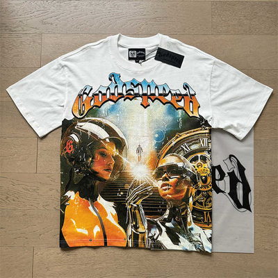 T-Shirt Homens Design de moda Lava água preto Hip Hop Peso pesado Tops de algodão T-shirts gráficos Homens t-shirt
